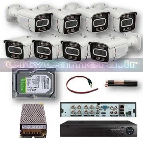 پکیج 8 دوربین مداربسته فول اچ دی 4K مناسب کارخانه و ساختمان